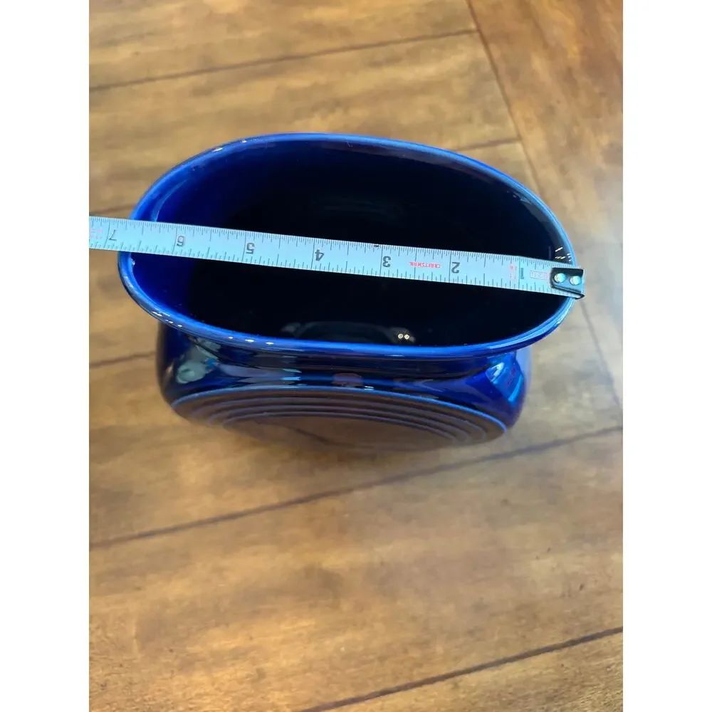 Fiesta Millennium II Cobalt Disc Vase Pitcher HLC USA Commemorative